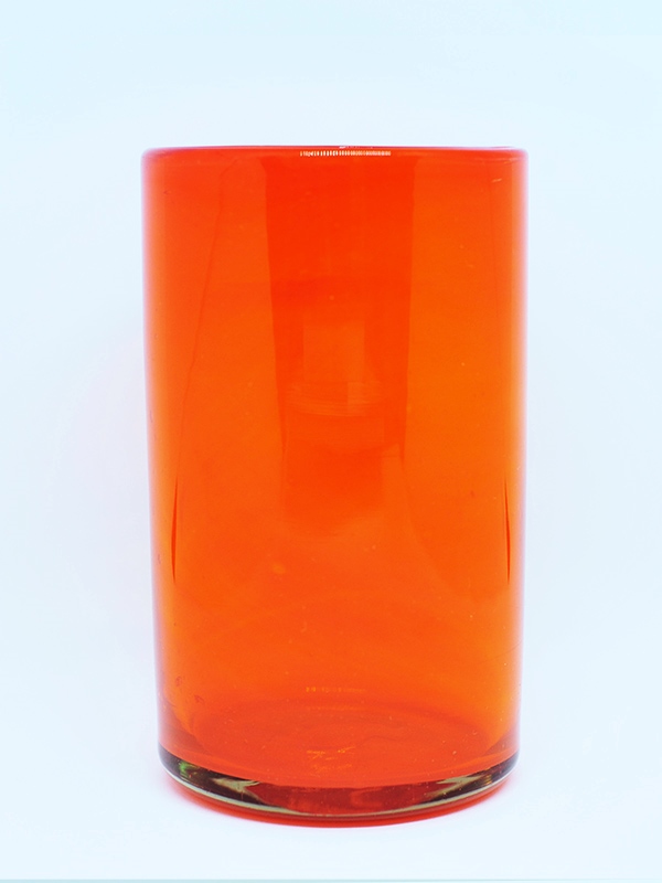 Sale Items / Solid Orange drinking glasses  / These handcrafted glasses deliver a classic touch to your favorite drink.